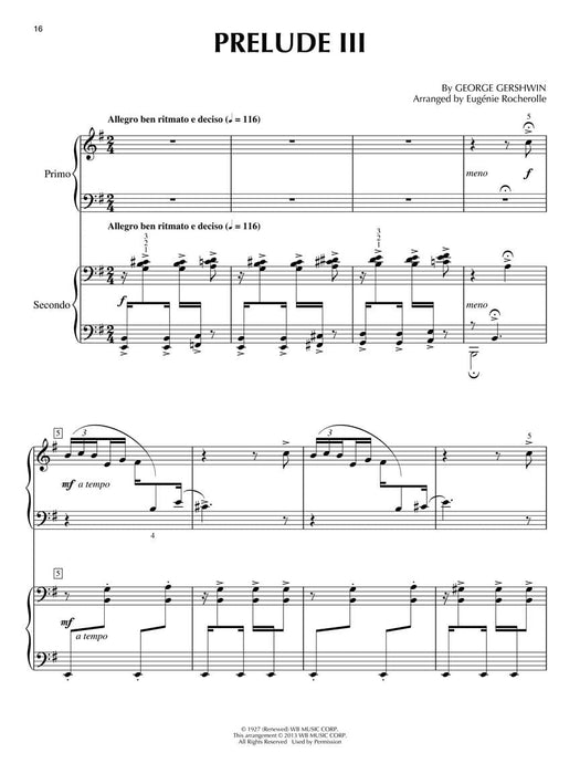 George Gershwin - Three Preludes NFMC 2020-2024 Selection Intermediate Piano Duets The Eugénie Rocherolle Series 蓋希文 前奏曲 鋼琴 二重奏 | 小雅音樂 Hsiaoya Music