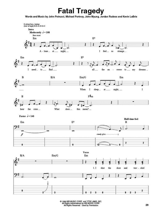Dream Theater Bass Play-Along Volume 47 Book/Online Audio | 小雅音樂 Hsiaoya Music
