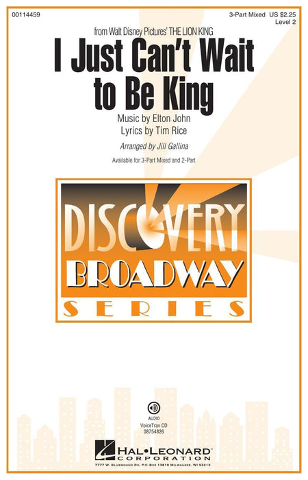 I Just Can't Wait to Be King (from The Lion King) Discovery Level 2 3-Part Mixed | 小雅音樂 Hsiaoya Music