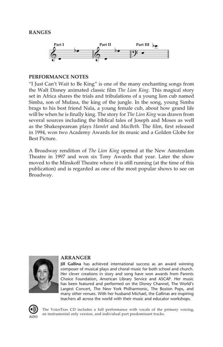 I Just Can't Wait to Be King (from The Lion King) Discovery Level 2 3-Part Mixed | 小雅音樂 Hsiaoya Music