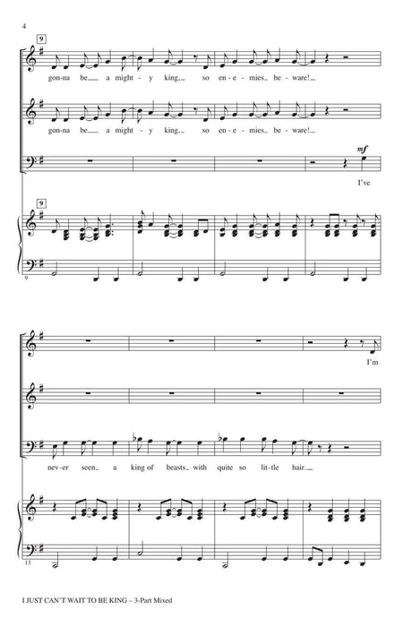 I Just Can't Wait to Be King (from The Lion King) Discovery Level 2 3-Part Mixed | 小雅音樂 Hsiaoya Music