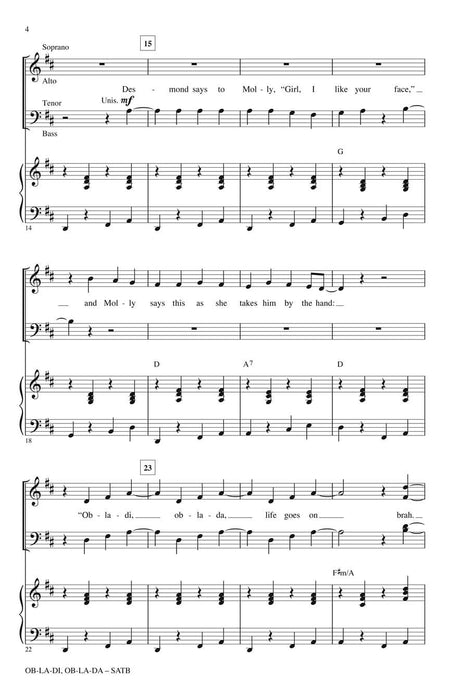 Ob-La-Di, Ob-La-Da Recorded by THE BEATLES SATB 披頭四 | 小雅音樂 Hsiaoya Music