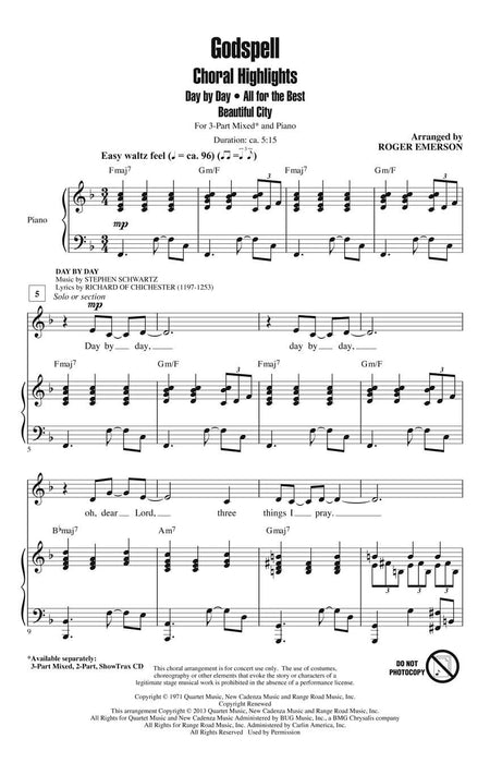 Godspell Choral Highlights Discovery Level 2 3-Part Mixed 合唱 | 小雅音樂 Hsiaoya Music