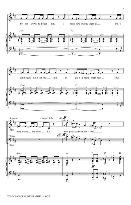 Tommy Choral Highlights from the Broadway Musical SATB 合唱 百老匯 | 小雅音樂 Hsiaoya Music