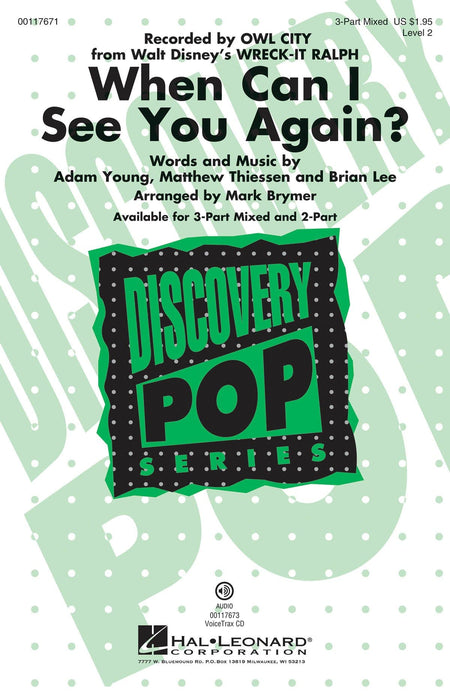 When Can I See You Again? (from Walt Disney's Wreck-It Ralph) Discovery Level 2 3-Part Mixed | 小雅音樂 Hsiaoya Music