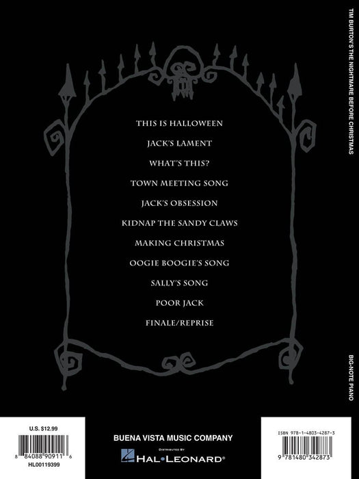 Tim Burton's The Nightmare Before Christmas Big-Note Piano 音符鋼琴 | 小雅音樂 Hsiaoya Music