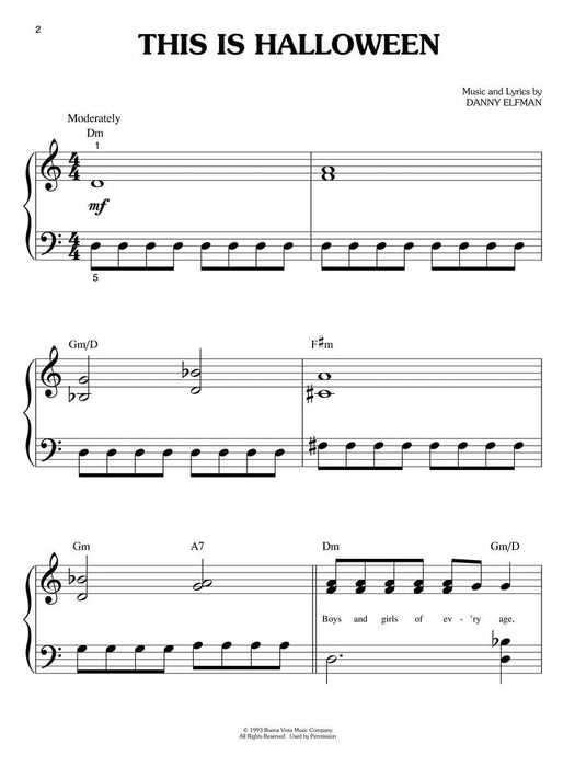 Tim Burton's The Nightmare Before Christmas Big-Note Piano 音符鋼琴 | 小雅音樂 Hsiaoya Music