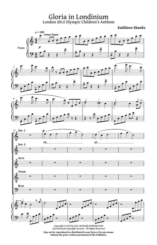 Gloria in Londinium London 2012 Olympic Children's Anthem 頌歌 | 小雅音樂 Hsiaoya Music