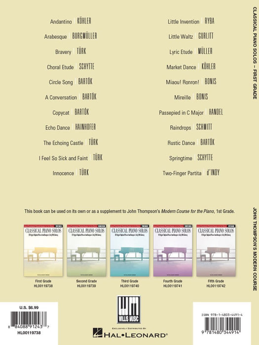 Classical Piano Solos - First Grade John Thompson's Modern Course Compiled and edited by Philip Low, Sonya Schumann & Charmaine Siagian 古典鋼琴 獨奏 | 小雅音樂 Hsiaoya Music