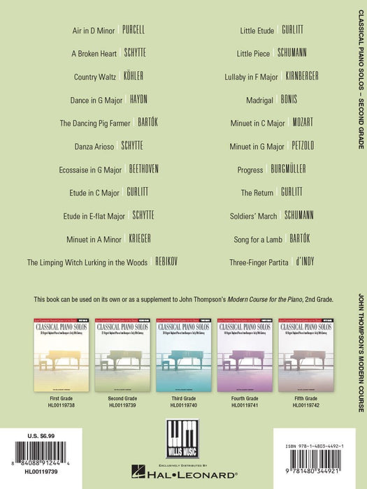 Classical Piano Solos - Second Grade John Thompson's Modern Course Compiled and edited by Philip Low, Sonya Schumann & Charmaine Siagian 古典鋼琴 獨奏 | 小雅音樂 Hsiaoya Music