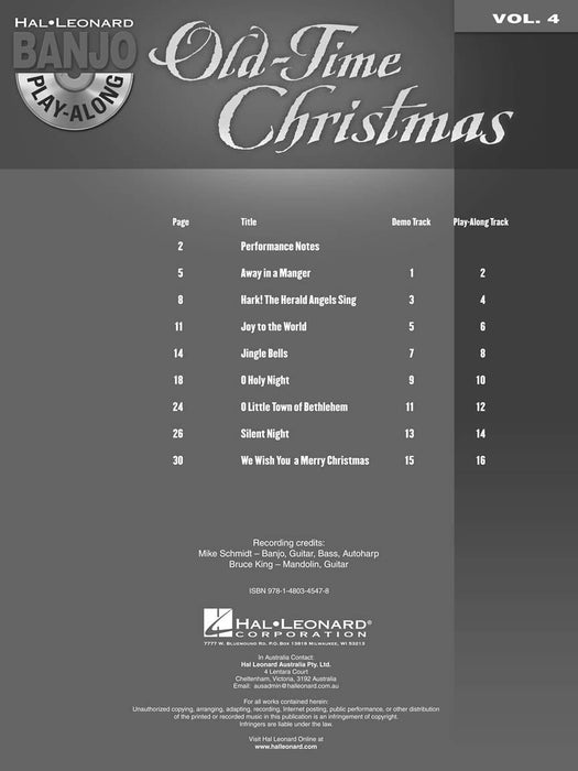 Old-Time Christmas Banjo Play-Along Volume 4 | 小雅音樂 Hsiaoya Music
