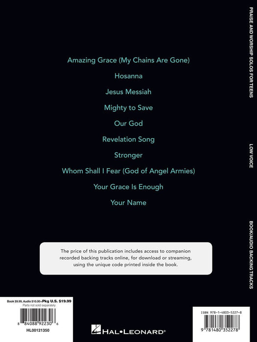 Praise and Worship Solos for Teens Low Voice Includes Online Audio Backing Tracks arranged by Larry Moore 獨奏 低音 | 小雅音樂 Hsiaoya Music