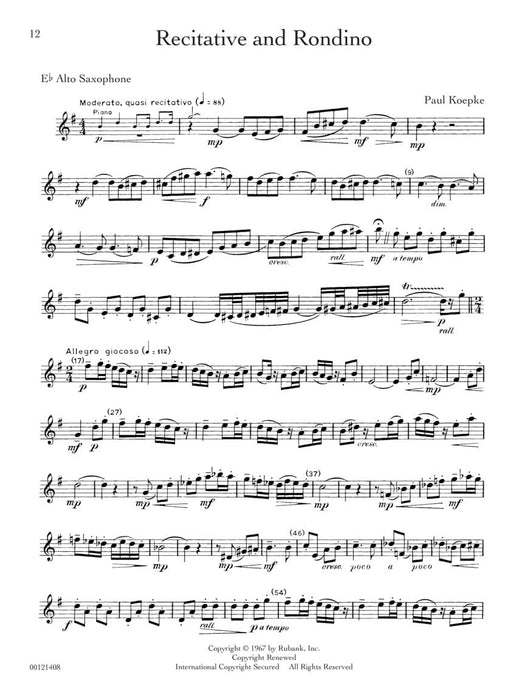 Rubank Treasures for Alto Saxophone Book with Online Audio (stream or download) 中音薩氏管 | 小雅音樂 Hsiaoya Music