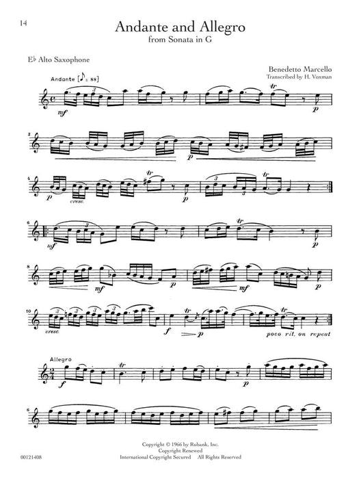 Rubank Treasures for Alto Saxophone Book with Online Audio (stream or download) 中音薩氏管 | 小雅音樂 Hsiaoya Music