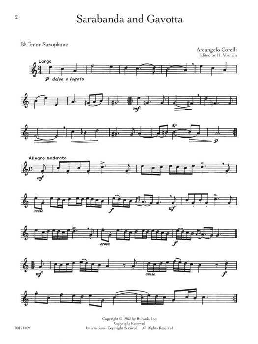 Rubank Treasures for Tenor Saxophone Book with Online Audio (stream or download) 薩氏管 | 小雅音樂 Hsiaoya Music