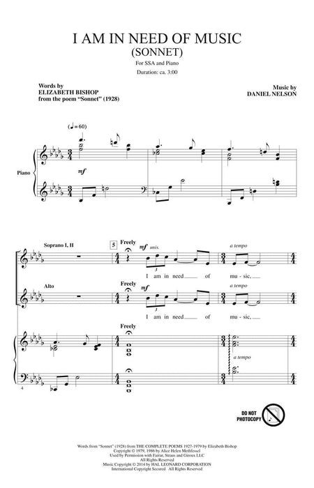 I Am in Need of Music (Sonnet) | 小雅音樂 Hsiaoya Music