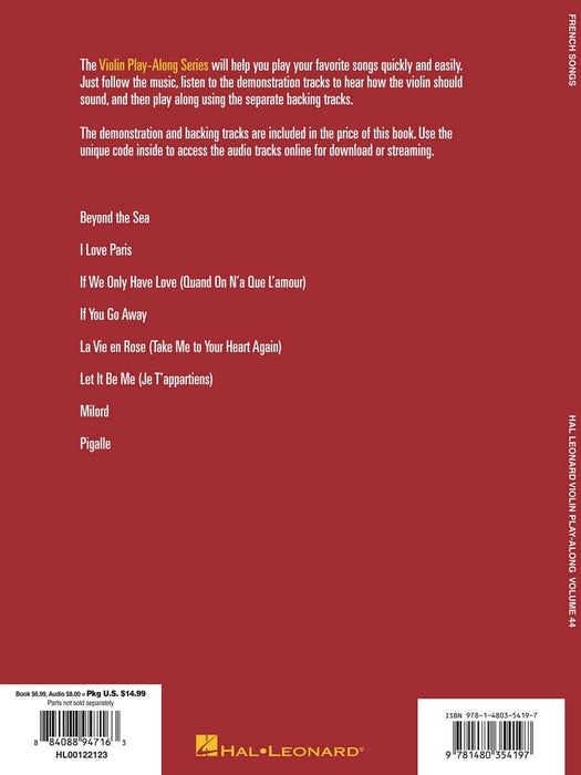 French Songs Violin Play-Along Volume 44 小提琴 | 小雅音樂 Hsiaoya Music