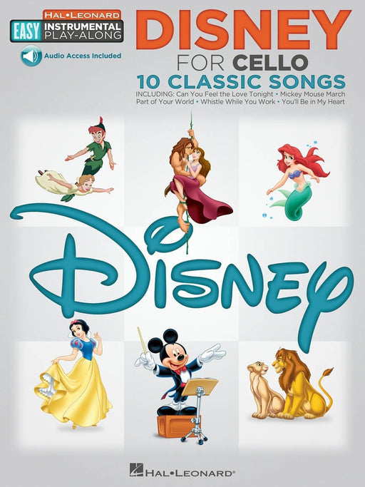 Disney - 10 Classic Songs Cello Easy Instrumental Play-Along Book with Online Audio Tracks 大提琴 | 小雅音樂 Hsiaoya Music