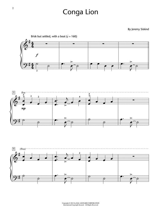 Conga Lion Hal Leonard Student Piano Library Showcase Solos Early Intermediate - Level 4 康加鼓 鋼琴 獨奏 | 小雅音樂 Hsiaoya Music