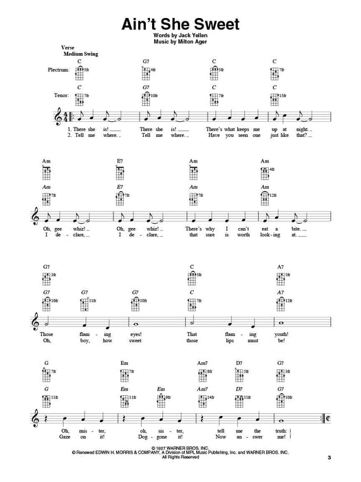 Dixieland Jazz Banjo Authentic Lead Sheets With Chord Diagrams for Tenor & Plectrum Banjo 狄克西蘭爵士樂 和弦 | 小雅音樂 Hsiaoya Music