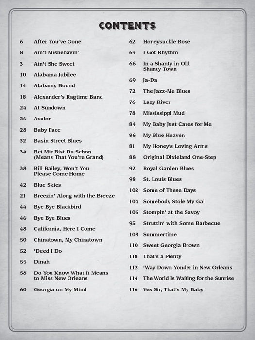 Dixieland Jazz Banjo Authentic Lead Sheets With Chord Diagrams for Tenor & Plectrum Banjo 狄克西蘭爵士樂 和弦 | 小雅音樂 Hsiaoya Music