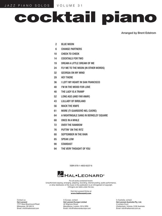 Cocktail Piano Jazz Piano Solos Series Volume 31 鋼琴爵士音樂鋼琴 獨奏 | 小雅音樂 Hsiaoya Music