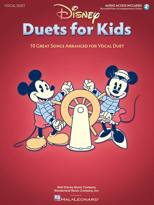 Disney Duets for Kids 10 Great Songs Arranged for Vocal Duet Book/Audio 二重奏 | 小雅音樂 Hsiaoya Music