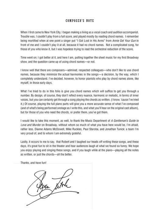 A Gentleman's Guide to Love and Murder Vocal Selections | 小雅音樂 Hsiaoya Music