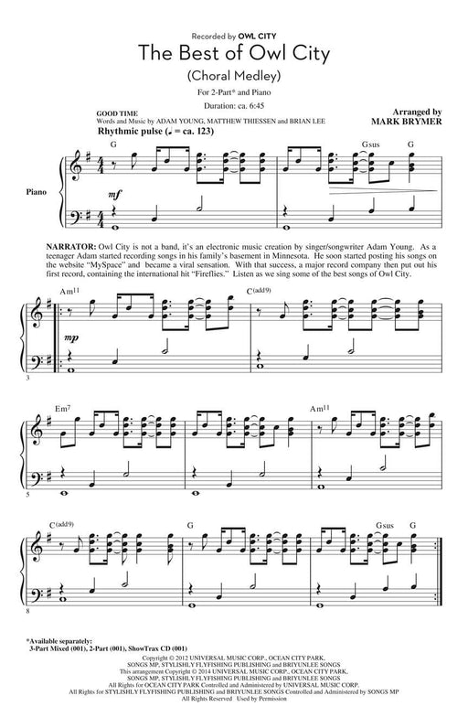 The Best of Owl City Choral Medley 合唱 組合曲 | 小雅音樂 Hsiaoya Music