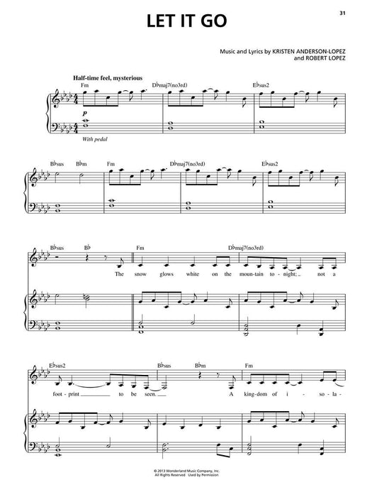 Frozen - Vocal Selections Music from the Motion Picture Soundtrack Voice with Piano Accompaniment 鋼琴 伴奏 | 小雅音樂 Hsiaoya Music