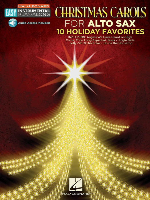 Christmas Carols - 10 Holiday Favorites Alto Sax Easy Instrumental Play-Along Book with Online Audio Tracks 耶誕頌歌 中音薩氏管 | 小雅音樂 Hsiaoya Music