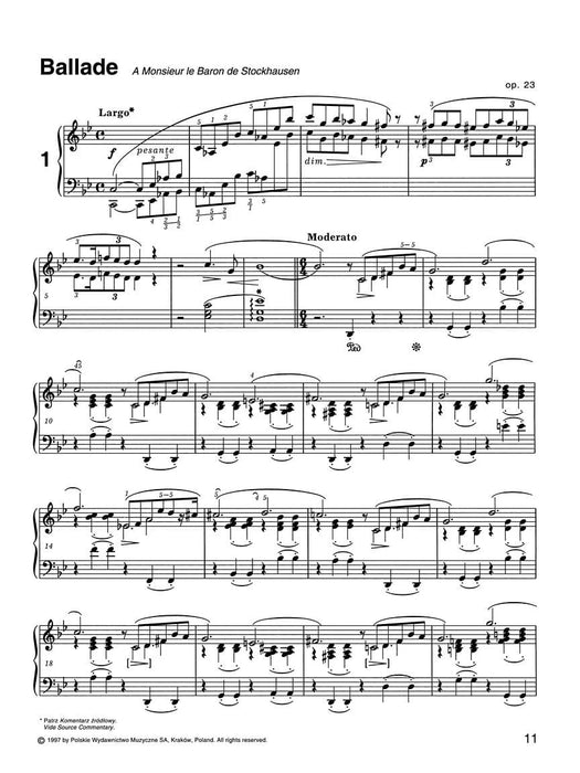 Ballades Chopin National Edition Volume I 蕭邦 敘事曲 鋼琴 波蘭版 | 小雅音樂 Hsiaoya Music