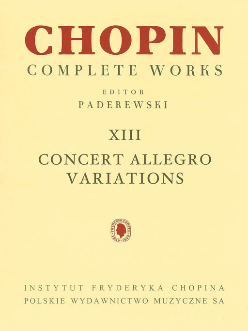 Concert Allegro Variations Chopin Complete Works Vol. XIII 蕭邦 音樂會變奏曲 變奏曲 鋼琴 波蘭版 | 小雅音樂 Hsiaoya Music