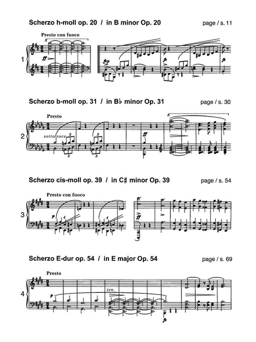 Scherzos Chopin National Edition 9A, Vol. IX 蕭邦 詼諧曲 鋼琴 波蘭版 | 小雅音樂 Hsiaoya Music