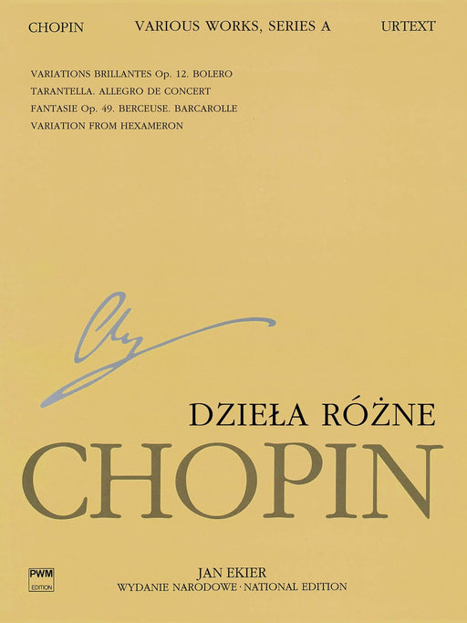 Various Works for Piano, Series A Chopin National Edition 12A, Volume XII 蕭邦 鋼琴 波蘭版 | 小雅音樂 Hsiaoya Music