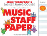 John Thompson's Easiest Piano Course - Music Staff Paper Wide-Staff Manuscript Paper in Color 鋼琴 五線譜紙 | 小雅音樂 Hsiaoya Music