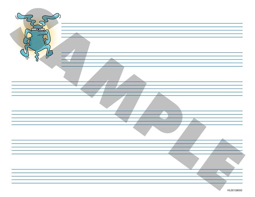 John Thompson's Easiest Piano Course - Music Staff Paper Wide-Staff Manuscript Paper in Color 鋼琴 五線譜紙 | 小雅音樂 Hsiaoya Music