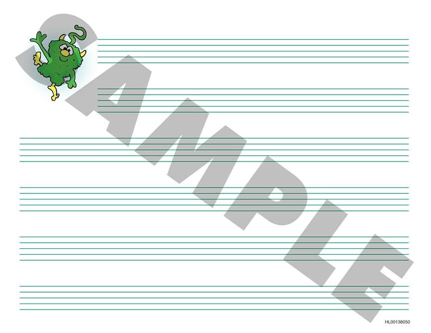 John Thompson's Easiest Piano Course - Music Staff Paper Wide-Staff Manuscript Paper in Color 鋼琴 五線譜紙 | 小雅音樂 Hsiaoya Music