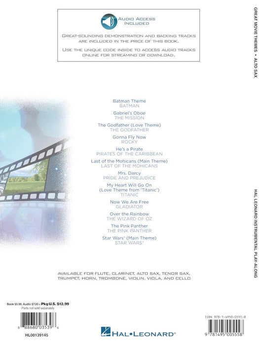 Great Movie Themes for Alto Sax Instrumental Play-Along 中音薩氏管 | 小雅音樂 Hsiaoya Music