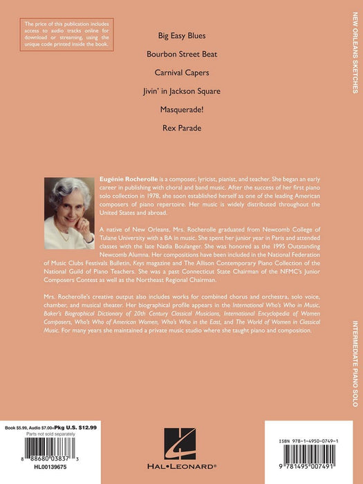 New Orleans Sketches The Eugénie Rocherolle Series Intermediate Piano Solos 鋼琴 獨奏 | 小雅音樂 Hsiaoya Music