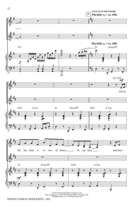 Frozen (Choral Highlights) 合唱 | 小雅音樂 Hsiaoya Music