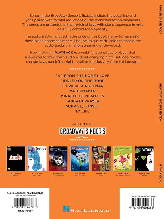 Fiddler on the Roof Broadway Singer's Edition 百老匯 | 小雅音樂 Hsiaoya Music