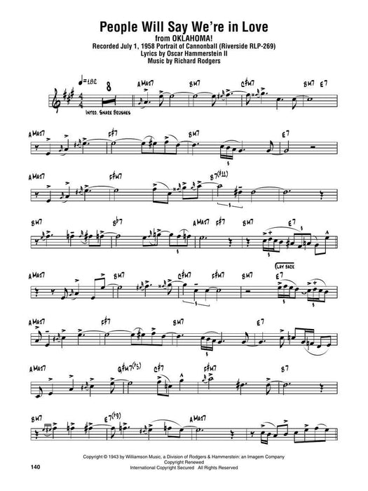 Cannonball Adderley - Omnibook For E-flat Instruments | 小雅音樂 Hsiaoya Music