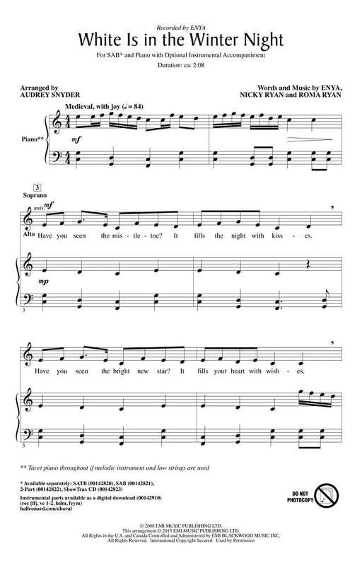 White Is in the Winter Night | 小雅音樂 Hsiaoya Music