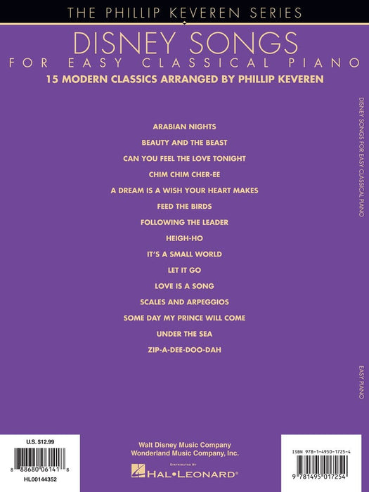 Disney Songs for Easy Classical Piano arr. Phillip Keveren The Phillip Keveren Series Easy Piano 古典鋼琴 | 小雅音樂 Hsiaoya Music