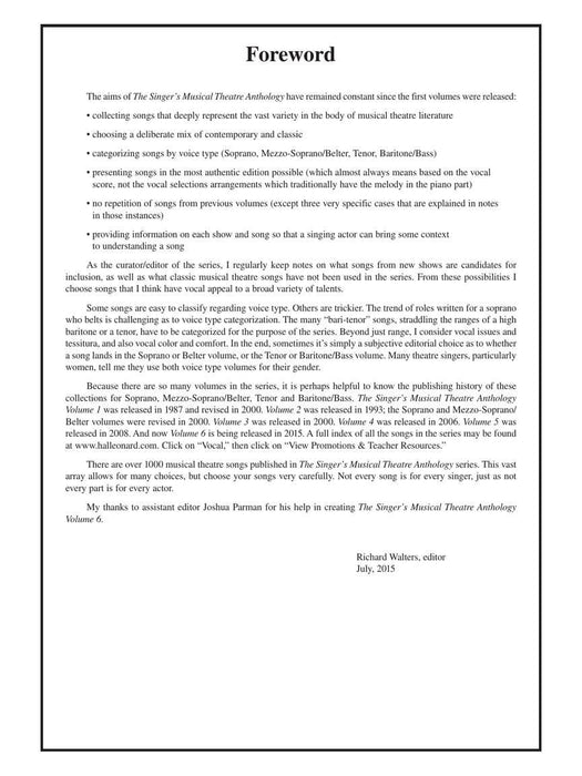 Singer's Musical Theatre Anthology - Volume 6 Tenor Book Only | 小雅音樂 Hsiaoya Music