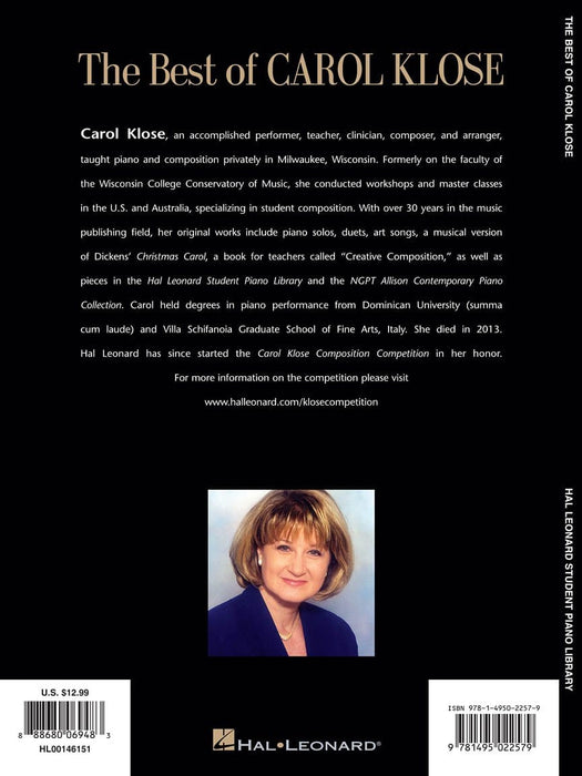 The Best of Carol Klose Hal Leonard Student Piano Library Composer Showcase Intermediate/Late Intermediate Level 耶誕頌歌 鋼琴 作曲家 | 小雅音樂 Hsiaoya Music