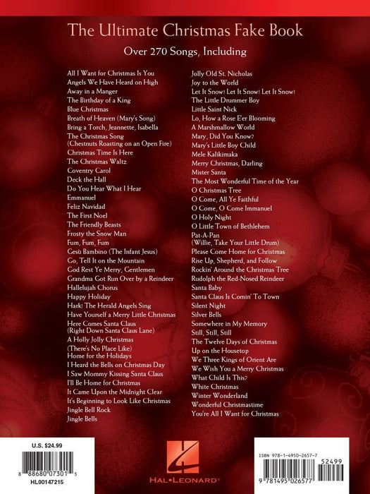 The Ultimate Christmas Fake Book - 6th Edition for Piano, Vocal, Guitar, Electronic Keyboard & All C Instruments 費克 鋼琴 吉他 鍵盤樂器 | 小雅音樂 Hsiaoya Music