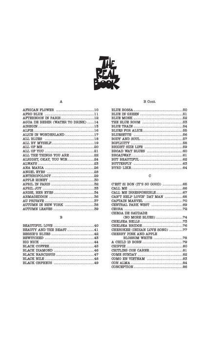 The Real Book - Volume I - Sixth Edition Bass Clef Instruments, Mini Edition | 小雅音樂 Hsiaoya Music