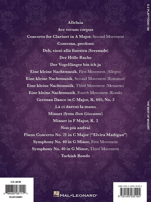 The Best of Mozart E-Z Play Today Volume 180 莫札特 | 小雅音樂 Hsiaoya Music